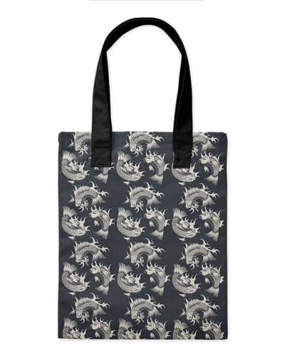 Шоппер "Кои японские карпы" 35*40см сумка повседневная, простая, но удобная 