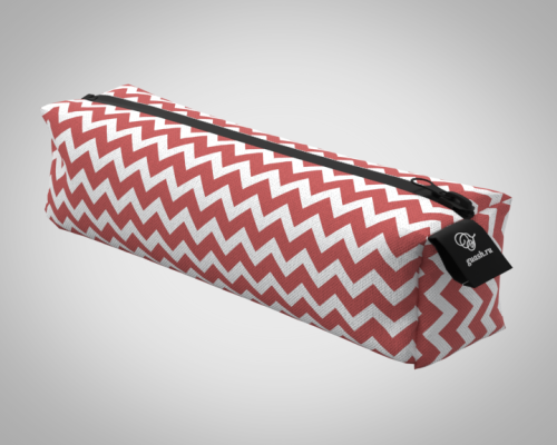 Пенал 20*5*5см "Зигзаг" школьный, удобный, на молнии 