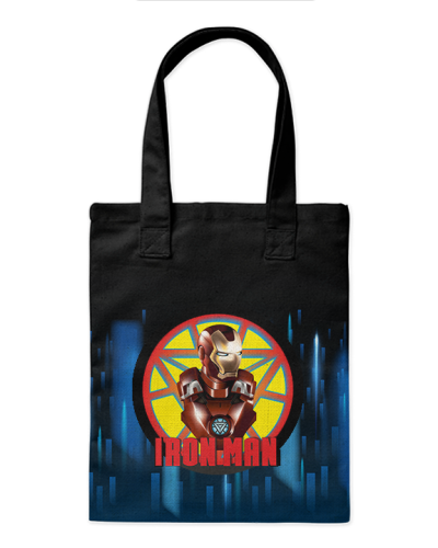 Шоппер "Железный человек" 35*40см сумка повседневная, простая, но удобная 