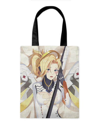 Шоппер "Ангел Мерси" 35*40см сумка повседневная, простая, но удобная 