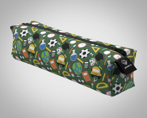 Пенал 20*5*5см "Школа" школьный, удобный, на молнии 