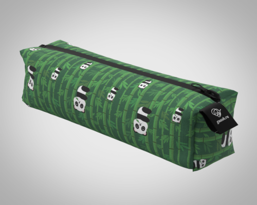 Пенал 20*5*5см "Панда и бамбук" школьный, удобный, на молнии 