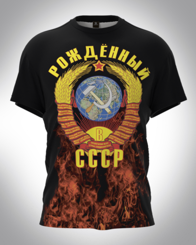Футболка мужская "Рожденный в СССР" классическая 3D