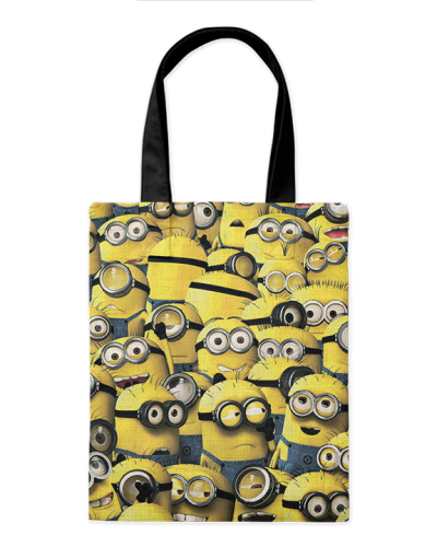 Шоппер "Миньоны" 35*40см сумка повседневная, простая, но удобная 