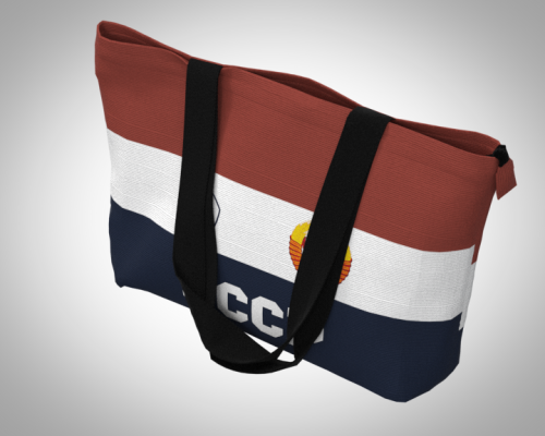 Сумка пляжная "СССР на триколоре" повседневная, унисекс