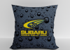 Подушка "Subaru жёлтый капли" 40*40см лучшая декоративная, для авто и в подарок  