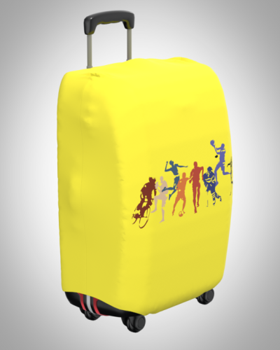 Чехол на чемодан "eat sleep train крупно"