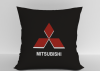 Подушка "Mitsubishi чёрный" 40*40см лучшая декоративная, для авто и в подарок  