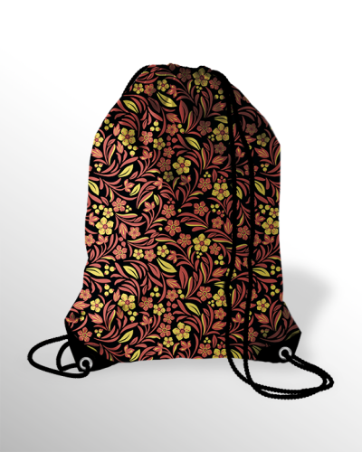 Мешок-рюкзак "Хохлома цветы" 35*40см, школьный, спортивный мешок