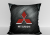 Подушка "Mitsubishi карбон" 40*40см лучшая декоративная, для авто и в подарок  