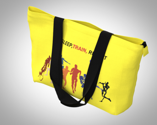 Сумка пляжная "eat sleep train крупно" повседневная, унисекс