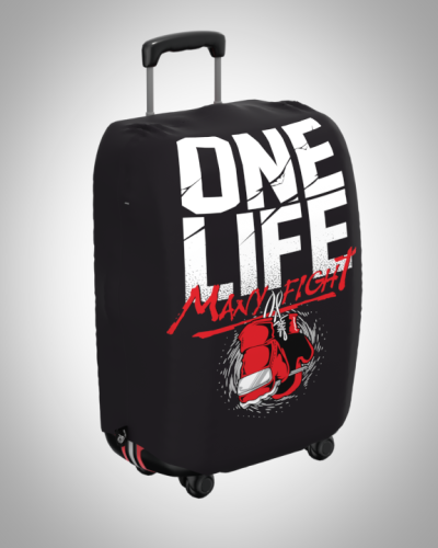 Чехол на чемодан "одна жизнь-много сражений"