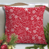Подушка "Новый год в красных тонах" 40*40см лучшая декоративная, для авто и в подарок  