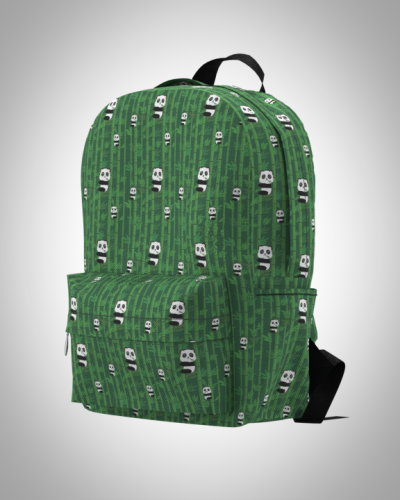 Рюкзак 30*40см "панда и бамбук" с укрепленной спинкой и регулируемыми лямками