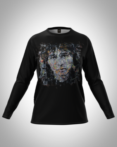 Лонгслив женский "Виктор Цой" классический 3D, туника, футболка с длинным рукавом