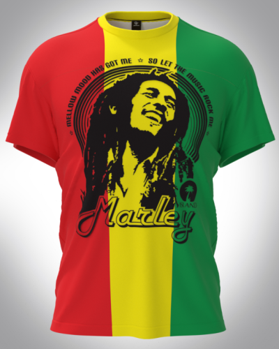 Футболка мужская "Боб Марли" классическая 3D