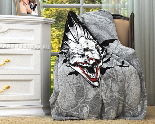 Плед "Клоун жжет!" с мягким ворсом, плюшевый на диван в детскую