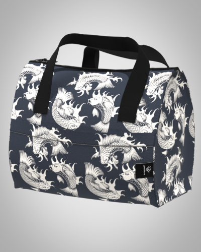 Сумка-косметичка "Кои японские карпы" 24*18*12см  с ручками, большая косметичка, маленькая дамская