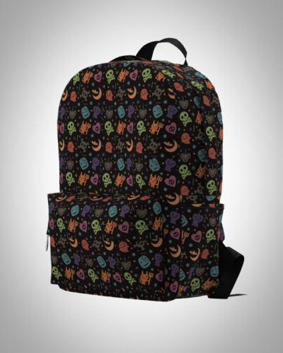 Рюкзак 30*40см "Хэлоуин страшилки" с укрепленной спинкой и регулируемыми лямками