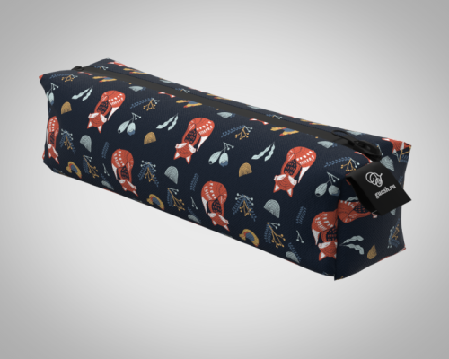 Пенал 20*5*5см "Лиса 1" школьный, удобный, на молнии 