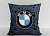 Подушка "BMW карбон капли" 40*40см лучшая декоративная, для авто и в подарок  