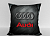 Подушка "Audi карбон" 40*40см лучшая декоративная, для авто и в подарок  