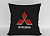 Подушка "Mitsubishi чёрный" 40*40см лучшая декоративная, для авто и в подарок  
