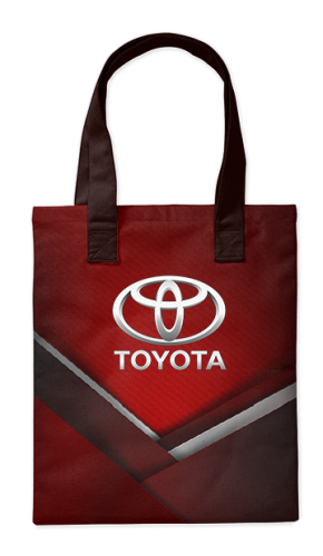 Шоппер Toyota бордо 35*40см сумка повседневная  - простая, но удобная