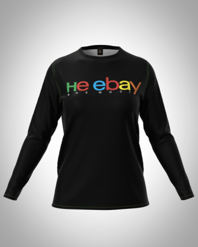 Лонгслив женский "Не ebay" классический 3D, туника, футболка с длинным рукавом