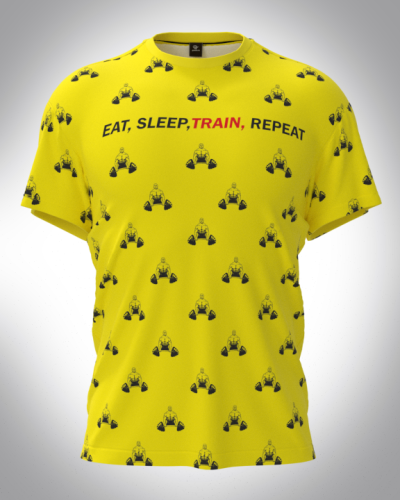 Футболка мужская "Eat sleep train" классическая 3D