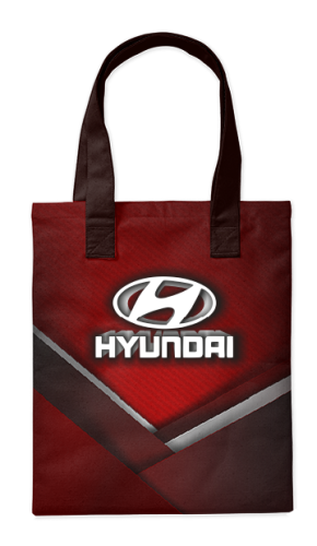 Шоппер Hyundai бордо 35*40см сумка повседневная  - простая, но удобная