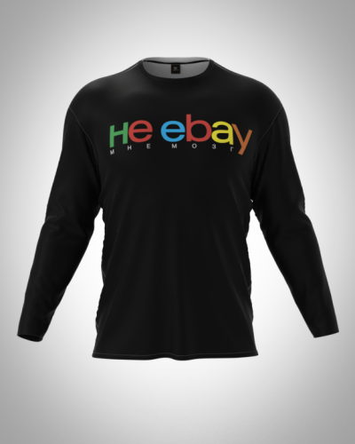 Лонгслив мужской "Не ebay" классический 3D, футболка с длинным рукавом