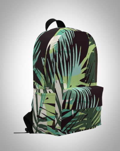 Рюкзак 30*40см  "тропики пальмы" с укрепленной спинкой и регулируемыми лямками