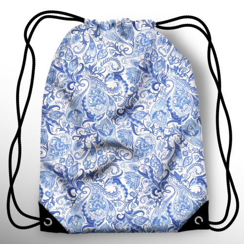 Мешок-рюкзак "Гжель Вензель 1" 35*40см, школьный, спортивный мешок