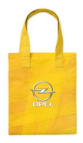 Шоппер Opel на жёлтом 35*40см сумка повседневная  - простая, но удобная