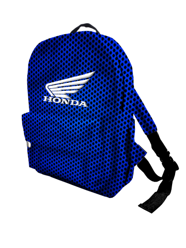 Рюкзак 30*40см  "Honda соты на синем" с укрепленной спинкой и регулируемыми лямками