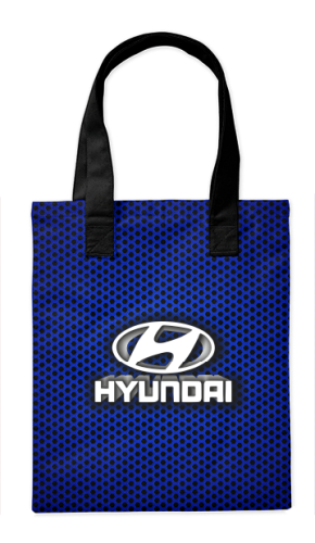 Шоппер Hyundai соты на синем 35*40см сумка повседневная  - простая, но удобная