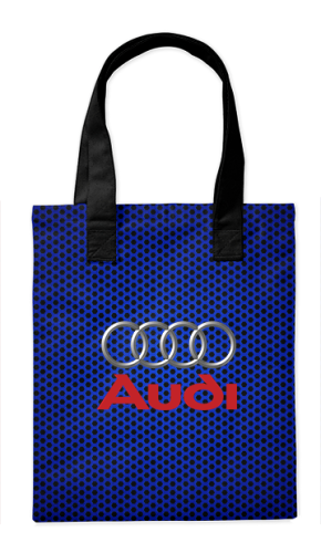 Шоппер Audi соты на синем 35*40см сумка повседневная  - простая, но удобная