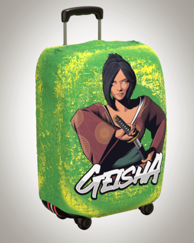 Чехол на чемодан "Гейша в зелени"