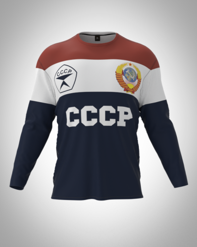 Лонгслив мужской "СССР на триколоре" классический 3D, футболка с длинным рукавом