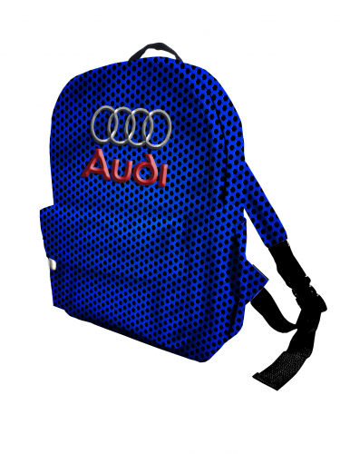 Рюкзак 30*40см  "Audi соты на синем" с укрепленной спинкой и регулируемыми лямками