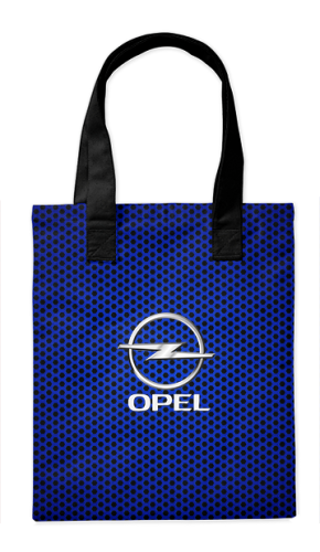 Шоппер Opel соты на синем 35*40см сумка повседневная  - простая, но удобная