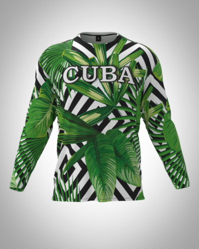 Лонгслив мужской "Куба лето" классический 3D, футболка с длинным рукавом