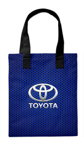 Шоппер Toyota соты на синем 35*40см сумка повседневная  - простая, но удобная