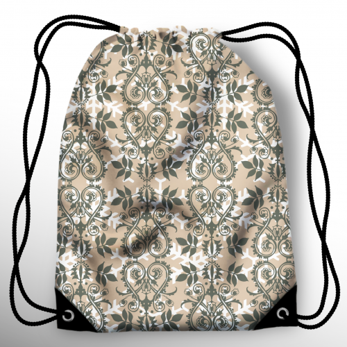 Мешок-рюкзак "Снежинки беж" 35*40см, школьный, спортивный мешок