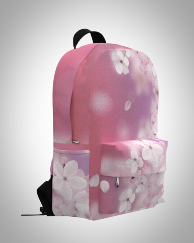 Рюкзак 30*40см  "цветы вишни" с укрепленной спинкой и регулируемыми лямками
