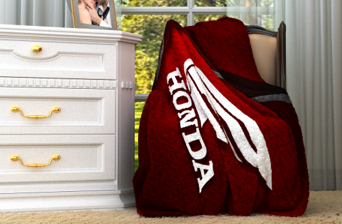 Плед "Honda бордо" с мягким ворсом, плюшевый на диван в детскую