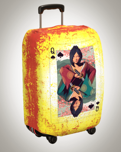 Чехол на чемодан "Карта гейши в закате"