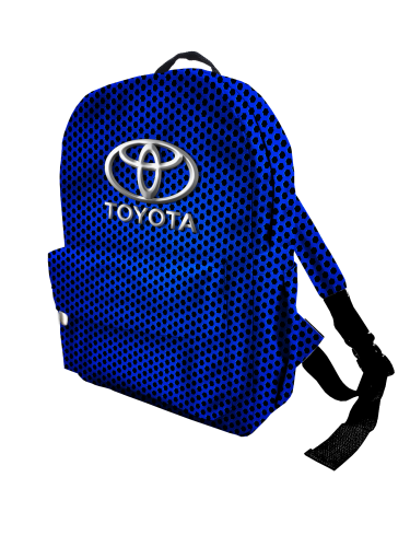 Рюкзак 30*40см  "Toyota соты на синем" с укрепленной спинкой и регулируемыми лямками