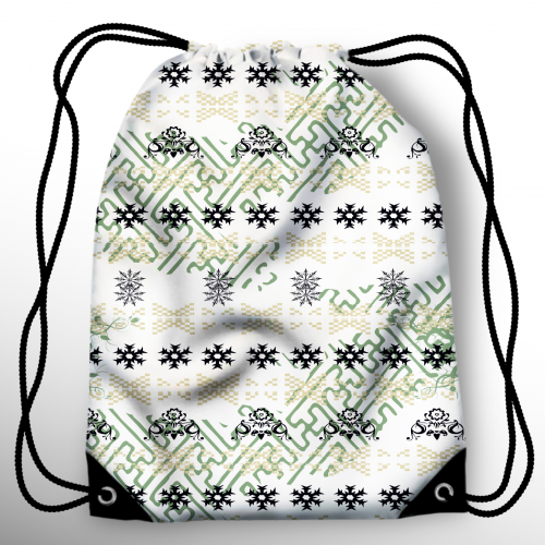 Мешок-рюкзак "Снежинки на орнаменте" 35*40см, школьный, спортивный мешок